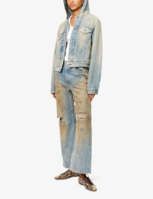 ACNE STUDIOS: Hooded Regular-Fit Denim Jacket