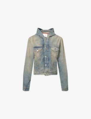 ACNE STUDIOS: Hooded Regular-Fit Denim Jacket