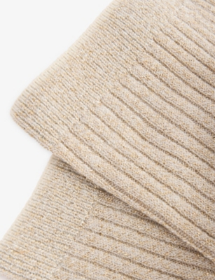 FALKE: Shiny Ribbed Knit Socks