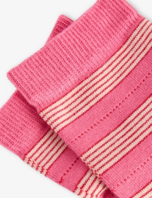 Falke Womens Candy Stripe Uniform Cotton-blend Knit Socks