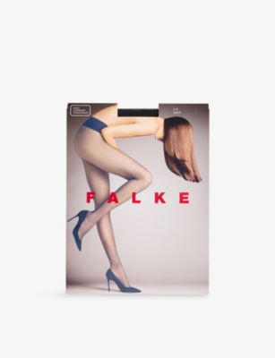 Falke Womens Black Plumetis Polka Dot Stretch-mesh Tights