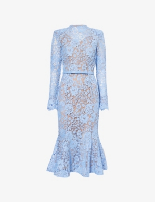NADINE MERABI - Juliette Floral-Lace Woven Maxi Dress | Selfridges.com