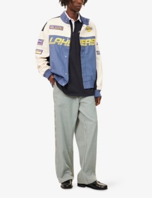 NEW ERA: LA Lakers Embroidered-Patch Cotton Jacket