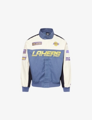 NEW ERA: LA Lakers Embroidered-Patch Cotton Jacket