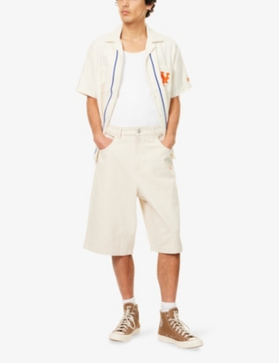 NEW ERA: Mlb New York Yankees Embroidered Denim Shorts