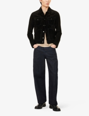 TOM FORD: Western Patch-Pocket Suede Jacket