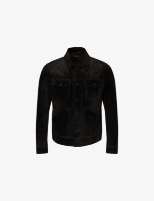 TOM FORD: Western Patch-Pocket Suede Jacket