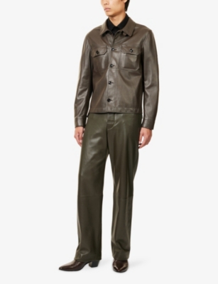 TOM FORD: Buttery Patch-Pocket Leather Shirt