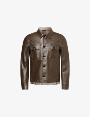 TOM FORD: Buttery Patch-Pocket Leather Shirt