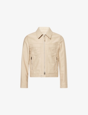 TOM FORD: Sharp Battle Patch-Pocket Cotton Jacket