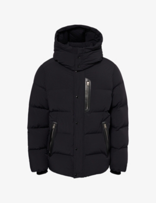 Tom Ford Mens Black Hooded Padded Shell Puffer Jacket In Black