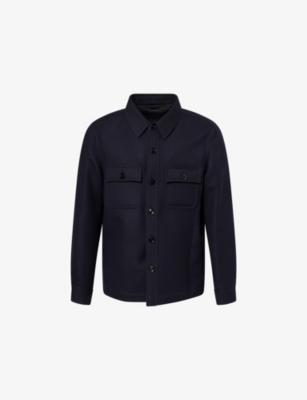 Tom Ford Button-up Cashmere Overshirt In Black