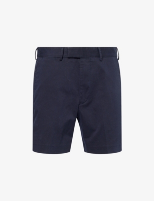 Tom Ford Mens Navy Twill Regular-fit Stretch-cotton Shorts In Blue