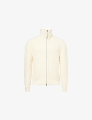 TOM FORD: Roll-Neck Zip-Through Wool Cardigan