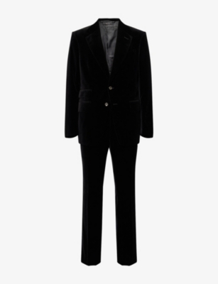 TOM FORD: Shelton Tailored-Fit Velvet Suit