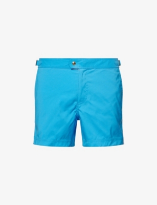 TOM FORD: Regular-Fit Contrasting-Piping Woven Swim Shorts