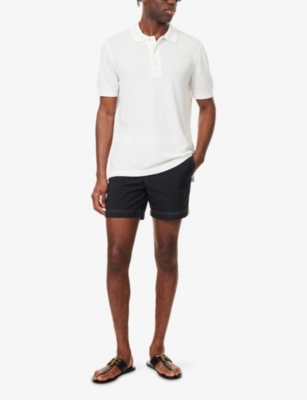 TOM FORD: Contrast-Trim Belted Swim Shorts