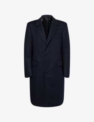 TOM FORD: Notched-Lapel Long-Sleeve Wool Cashmere Blend Overcoat