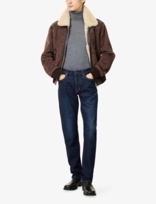 Tom Ford Mens Deep Indigo Regular-fit Straight-leg Denim Blend Jeans In Purple