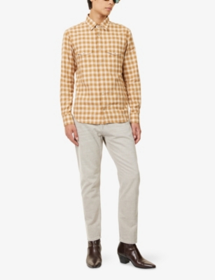 TOM FORD: Western Checked Cotton Shirt