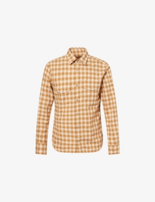 TOM FORD: Western Checked Cotton Shirt
