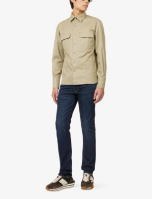 TOM FORD: Patch-Pocket Tailored Cotton Overshirt