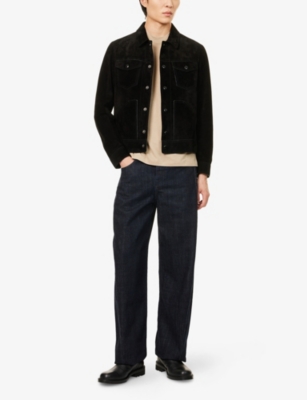 TOM FORD: Embroidered-Logo Short-Sleeved Woven-Blend T-Shirt