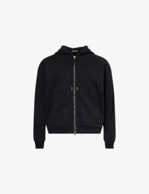 TOM FORD: Zip-Through Relaxed Cotton-Jersey Hoody