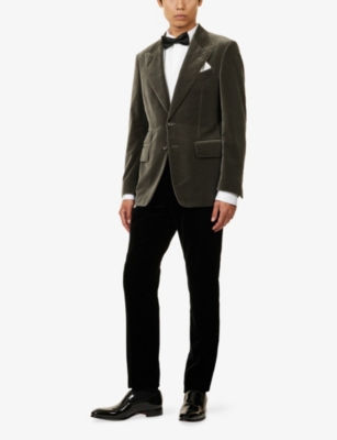 TOM FORD: Shelton Notched-Lapels Velvet Jacket