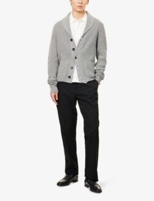 Tom Ford White Polo Shirt With Classic Collar In Cotton Blend Man