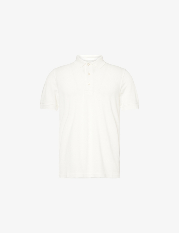 Short-Sleeve Piquet  Cotton-Blend Polo Shirt