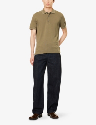 TOM FORD: Short-Sleeve Piquet  Cotton-Blend Polo Shirt
