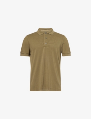 TOM FORD: Short-Sleeve Piquet  Cotton-Blend Polo Shirt