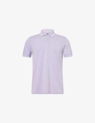 TOM FORD: Short-Sleeve Piquet  Cotton-Blend Polo Shirt