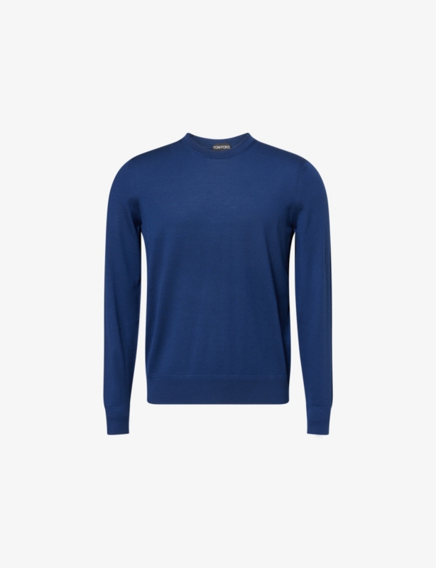 Long-Sleeves Crewneck Wool Jumper