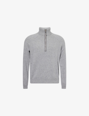 TOM FORD: Funnel-Neck Half-Zip Cashmere Jumper