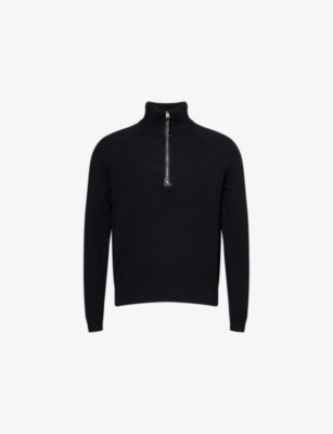 TOM FORD: Funnel-Neck Half-Zip Cashmere Jumper