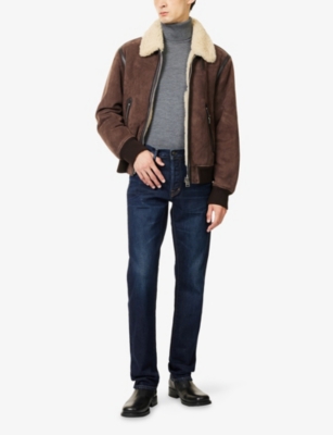 Tom Ford Mens Light Charcoal Turtleneck Regular-fit Wool Jumper In Gray