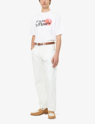 Golf Le Fleur Mens  Flower-print Short-sleeves Cotton-jersey T-shirt