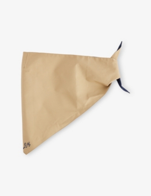 DAMSON MADDER: Ella Embroidered-Logo Cotton Headscarf