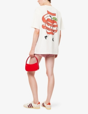 DAMSON MADDER: Apple Peel Graphic-Print Cotton-Jersey T-Shirt