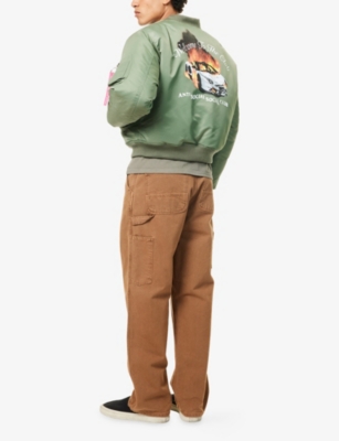 ANTI SOCIAL SOCIAL CLUB: Welcome to The Club Logo-Print Woven Bomber Jacket