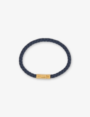 TOM FORD: Braided Leather Bracelet