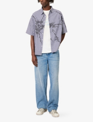 DUKE & DEXTER: Text-Print Relaxed-Fit Cotton T-Shirt