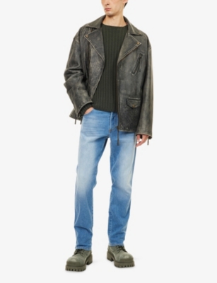 Diesel Mens Blue 1993 D-vyl Straight-leg Denim Jeans In Blue
