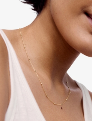 MONICA VINADER: Beaded 14ct Yellow-Gold Chain Necklace