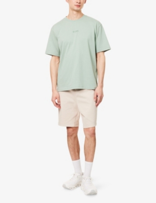BOSS GREEN: Crewneck Embossed-Logo Cotton-Jersey T-shirt