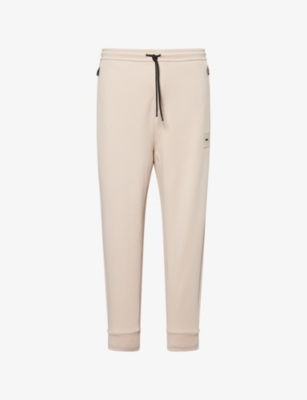 Hugo Boss Mens Boss Green Hadiko Straight-leg Stretch-cotton Blend Jogging Bottoms