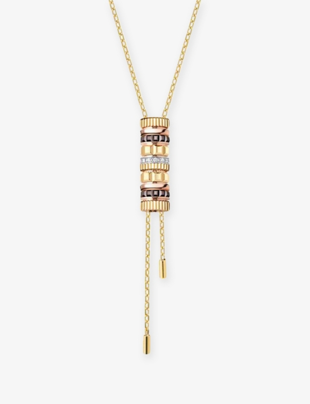 Quartre Classique 18ct Yellow-Gold, White-Gold, Pink-Gold, PVD and 0.10ct Diamond Necklace