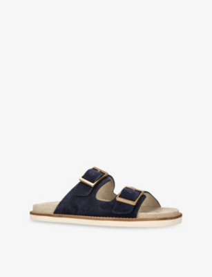 BRUNELLO CUCINELLI: Two-Strap Suede Sandals